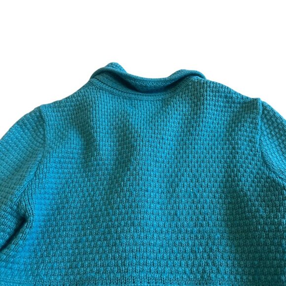 LL Bean Teal Button-Down Cardigan Sweater Vintage Angora Cotton Size XS Women's - Picture 7 of 11